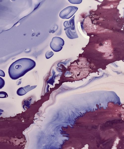 Vertical abstract design with violet arcs